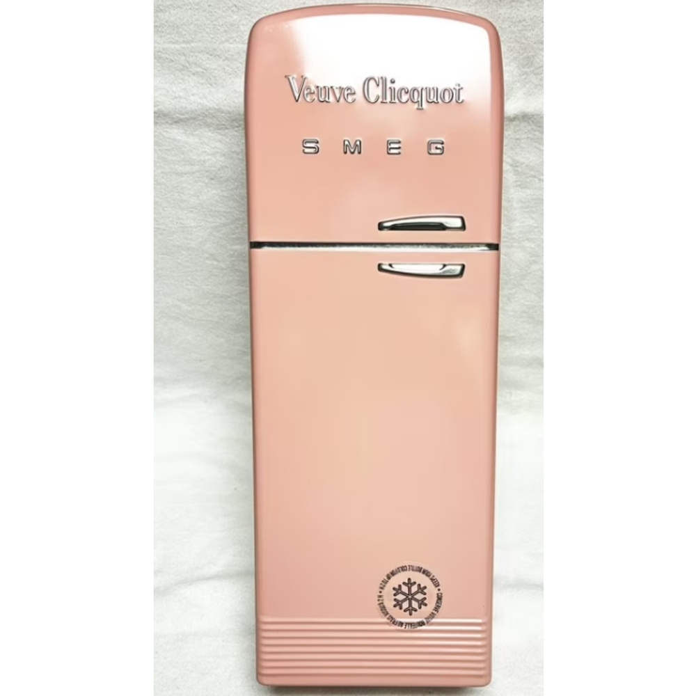 VEUVE CLICQUOT X SMEG Retro Fridge Tin Pink limited edition collector item rare